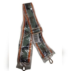 Camouflage Crossbody Strap with Orange Trim